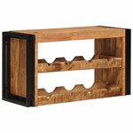 vidaXL Étagère à vin 100 x 45 x 33 cm Bois de mangue brut solide
