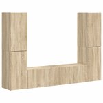 vidaXL Ensemble meuble TV 6 Pièces Chêne Sonoma Bois d'ingénierie