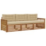 vidaXL Ensemble de canapés d'extérieur 3 Pièces Naturel et Beige
