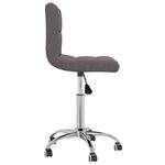 vidaXL Chaise pivotante de salle à manger Taupe Tissu