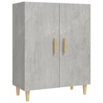 vidaXL Buffet Gris béton 70x34x90 cm Bois d'ingénierie