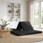 vidaXL Canapé-lit pliable 140 x 67 x 45 cm Noir