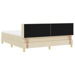vidaXL Lit à ressort avec matelas - Crème  180 x 200 cm Tissu