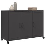 vidaXL Buffet noir 100 5x39x72 cm acier