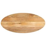 vidaXL Dessus de table 140x50x3 8 cm ovale bois massif de manguier