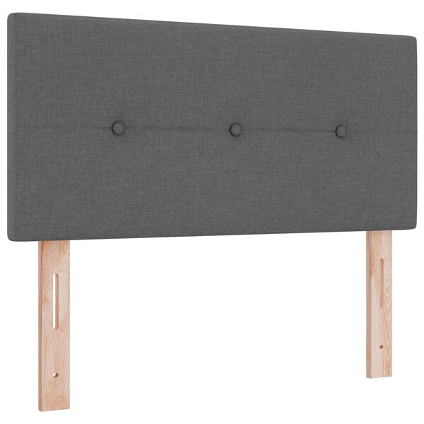Tête de lit LED vidaXL capitonnée gris foncé 100 cm en tissu
