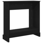 VidaXL Cadre de cheminée chêne noir 90x30x90 cm bois d'ingénierie