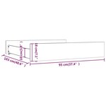 vidaXL Tiroirs de lit 2 Pièces Marron miel Bois de pin massif