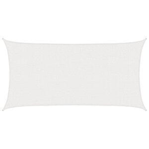 vidaXL Voile d'ombre Blanc 2 x 6 m HDPE