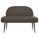 vidaXL Banc rembourré avec dossier Gris 110 x 60 x 76 cm Simili cuir