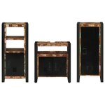 vidaXL Ensemble de mobilier de salle de bain avec étagère avec stockage avec porte 3 Pièces