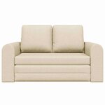 vidaXL Canapé-Lit Crème 148 x 71 x 83 cm tissu