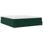 VidaXL Cadre de lit ottoman avec matelas vert foncé 180x200 cm velours