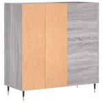 vidaXL Armoire à disques sonoma gris 84 5x38x89 cm bois d'ingénierie