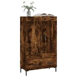 vidaXL Buffet haut chêne fumé 69 5x31x115 cm bois d'ingénierie