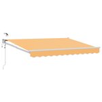 vidaXL Auvent rétractable électrique Sable 100 Polyester et Aluminium