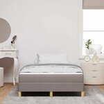 vidaXL Lit à ressorts avec matelas Taupe 120 x 200 cm tissu