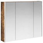 vidaXL Armoire Miroir de Salle de Bain Chêne fumé 83 5 x 15 5 x 70 cm
