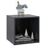 vidaXL Meuble TV gris 37x35x37 cm bois d’ingénierie
