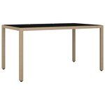 vidaXL Ensemble de bistro de jardin 7 Pièces coussins marron poly rotin
