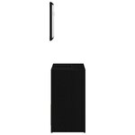 Meuble de Salle de Bain vidaXL avec Miroir Chêne Noir 60x33x61cm en Bois d'ingénierie