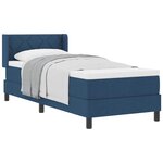 vidaXL Lit à ressorts avec matelas Bleu 200 x 80 cm Polyester