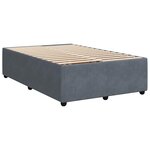 vidaXL Sommier à lattes de lit et matelas gris foncé 120x190cm velours