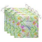 vidaXL Chaises à manger de jardin avec coussins lot de 3 Acacia massif