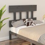 vidaXL Tête de lit Gris 103 5x3x81 cm Bois massif de pin