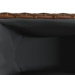 vidaXL Jardinière avec 3 pots marron 105x30x32 cm résine tressée