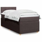 vidaXL Sommier à lattes de lit avec matelas Marron foncé 90x200 cm