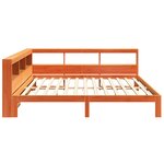 vidaXL Lit bibliothèque sans matelas cire marron 135x190 cm pin massif