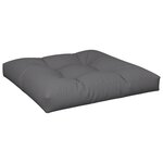 vidaXL Coussin de palette anthracite 70x70x12 cm tissu