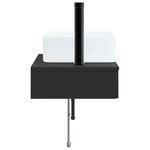 vidaXL Basin de lavage mural Noir 53 x 35 x 39 cm Bois d'ingénierie