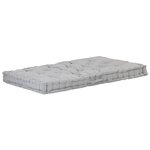 vidaXL Coussins de plancher de palette lot de 2 Coton Gris