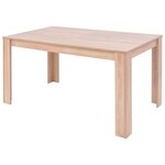 vidaXL Table et chaises 7 Pièces Cuir synthétique Chêne Couleur crème