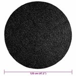 vidaXL Tapis ZIZUR Ø 120 cm aspect de jute intérieur extérieur