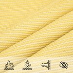 vidaXL Voile d'ombrage 160 g/m² Beige 3x3x4 2 m PEHD
