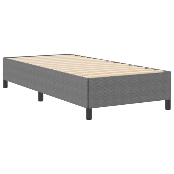 vidaXL Cadre de lit Gris clair 90x200 cm Tissu en velours côtelé