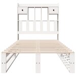 vidaXL Lit bibliothèque sans matelas blanc 90x190cm bois de pin massif