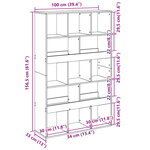 vidaXL Cloison de séparation blanc 100x33x156 5 cm bois d'ingénierie