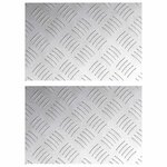 vidaXL Plaques à damier 2 Pièces Argent 30 x 20 cm Aluminium