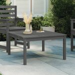 vidaXL Table de jardin gris 82 5x82 5x45 cm bois massif de pin