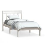 vidaXL Cadre de lit Blanc Bois de pin massif 100x200 cm