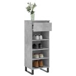 vidaXL Armoire à chaussures Gris béton 40x36x105 cm Bois d'ingénierie