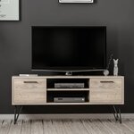 Homemania Meuble TV Almira 120x35x50 cm Bois et noir