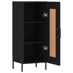 vidaXL Buffet Noir 34 5x34x90 cm Bois d'ingénierie