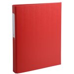 Classeur Rembordé Polypropylène 2 Anneaux Ronds De 25mm Sur 3eme De Couverture - Rouge - X 10 - Exacompta