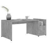 vidaXL Table basse Gris béton 90x45x35 cm bois d’ingénierie