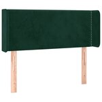 vidaXL Tête de lit à LED Vert foncé 103x16x78/88 cm Velours